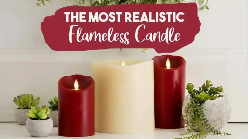 Premium Flickering Flameless Wax Taper Candle