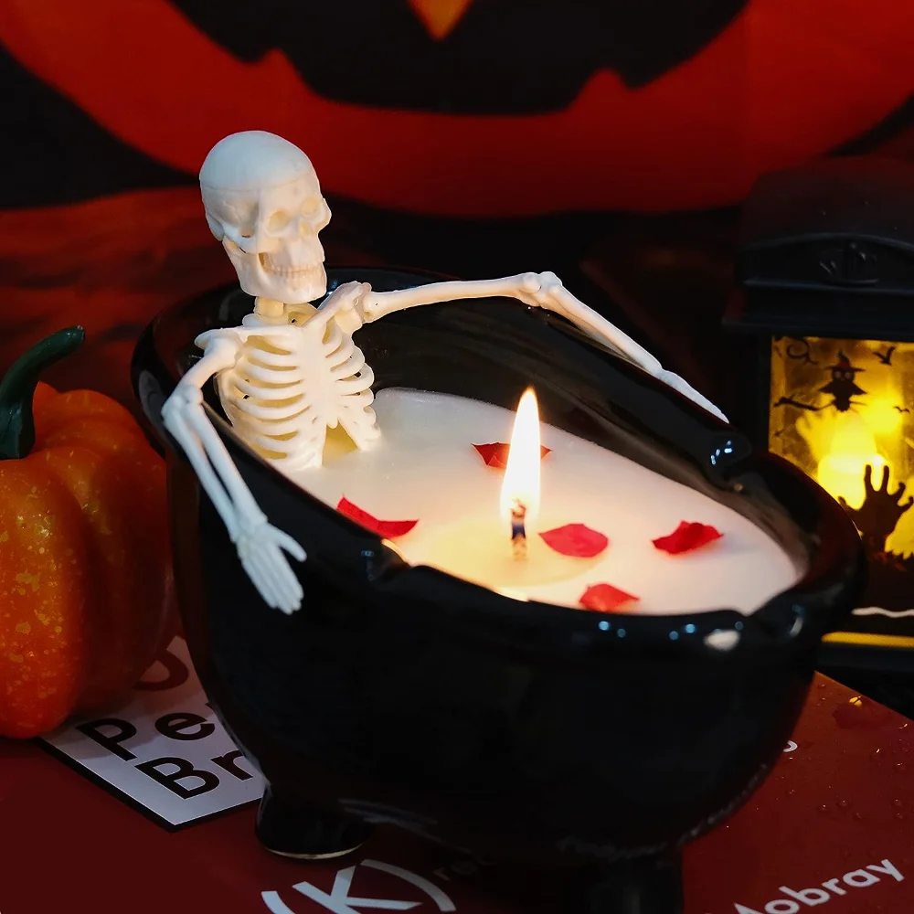 Skull Candle Holder Skull Tea Light Candle Holder Skull Home Decor Gothic  Home Decor Skull Candle 